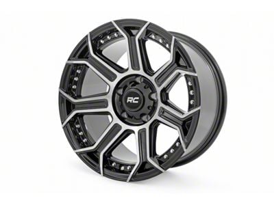 Rough Country 89 Series Black Machined Gun Metal 6-Lug Wheel; 17x9; -12mm Offset (22-24 Bronco Raptor)