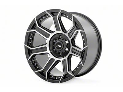 Rough Country 89 Series Black Machined Gun Metal 6-Lug Wheel; 20x9; 18mm Offset (21-24 Bronco, Excluding Raptor)