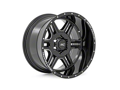 Rough Country 92 Series Gloss Black Machined 6-Lug Wheel; 18x9; 0mm Offset (22-24 Bronco Raptor)