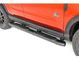 Rough Country Oval Nerf Side Step Bars; Black (21-24 Bronco Sport)