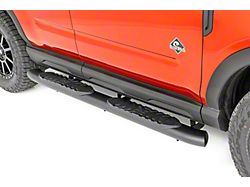 Rough Country Oval Nerf Side Step Bars; Black (21-25 Bronco Sport)