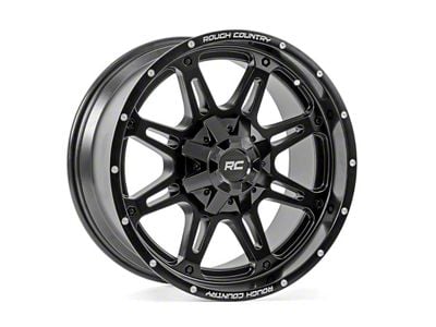 Rough Country 94 Series Matte Black Milled 6-Lug Wheel; 20x10; -18mm Offset (22-24 Bronco Raptor)