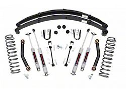 Rough Country 4.50-Inch Suspension Lift Kit with Leaf Springs and Preminum N3 Shocks (84-01 Jeep Cherokee XJ w/o AX5 Transmission)