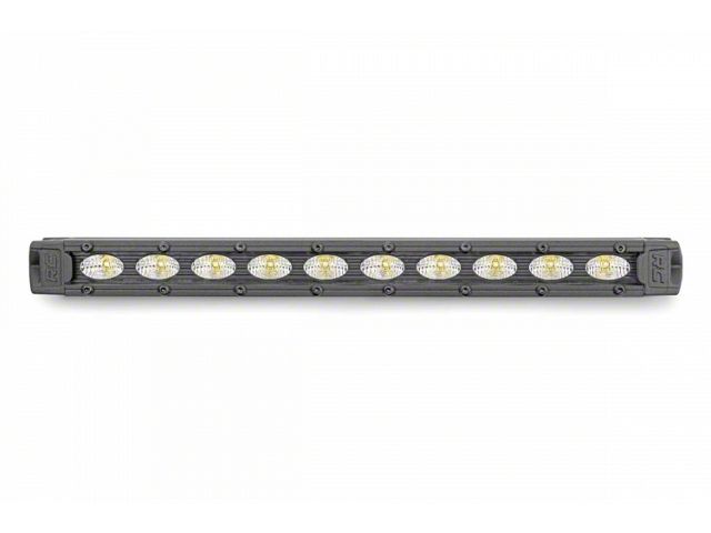 Rough Country 10-Inch Black Series Slimline LED Light Bar; Flood Beam (Universal; Some Adaptation May Be Required)