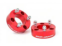 Rough Country 2.50-Inch Spacer Leveling Kit; Anodized Red (05-25 Frontier, Excluding PRO-4X)