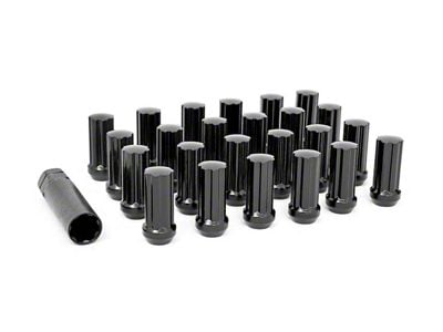 Rough Country Black 7-Spline Lug Nut Kit; M12 x 1.25; Set of 24 (05-25 Frontier)