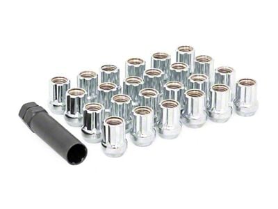 Rough Country Chrome Open End Style Lug Nut Kit; M12 x 1.25; Set of 24 (05-25 Frontier)