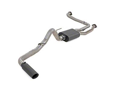 Rough Country Performance Single Exhaust System with Black Tip; Side Exit (22-25 Frontier)