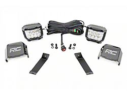 Rough Country 3-Inch Osram Wide Angle Series LED Ditch Light Kit (14-21 Jeep Cherokee KL)