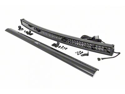 Rough Country 54-Inch Black Series Curved Dual Row Cool White DRL LED Light Bar; Flood/Spot Combo Beam (Universal; Some Adaptation May Be Required)