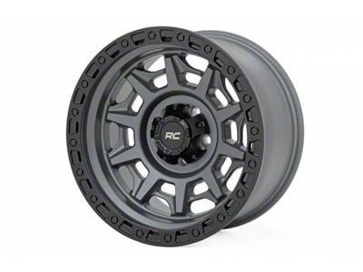 Rough Country 85 Series Simulated Beadlock Gunmetal Gray Wheel; 17x9; -12mm Offset (84-01 Jeep Cherokee XJ)