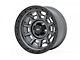 Rough Country 85 Series Simulated Beadlock Gunmetal Gray Wheel; 17x9; -12mm Offset (84-01 Jeep Cherokee XJ)