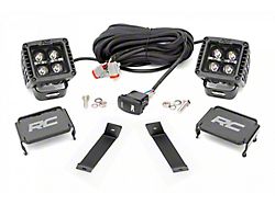 Rough Country Black Series Amber DRL LED Ditch Light Kit; Spot Beam (14-21 Jeep Cherokee KL)