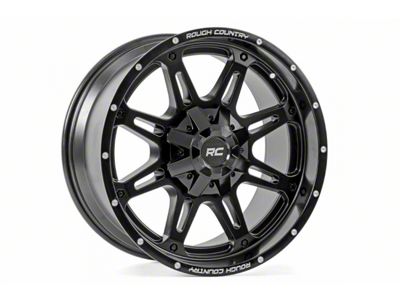 Rough Country 94 Series Matte Black Wheel; 20x9; -12mm Offset (84-01 Jeep Cherokee XJ)