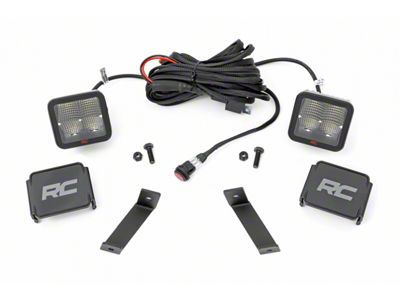 Rough Country Spectrum Series LED Ditch Light Kit; Spot Beam (14-21 Jeep Cherokee KL)