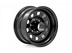 Rough Country Steel Gloss Black Wheel; 15x8; -19mm Offset (84-01 Jeep Cherokee XJ)