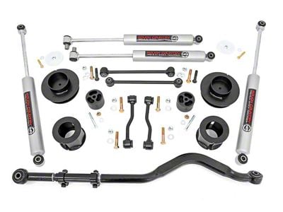 Rough Country 3.50-Inch Leveling Coil Spacers with Premium N3 Shocks (2024 Jeep Gladiator JT)