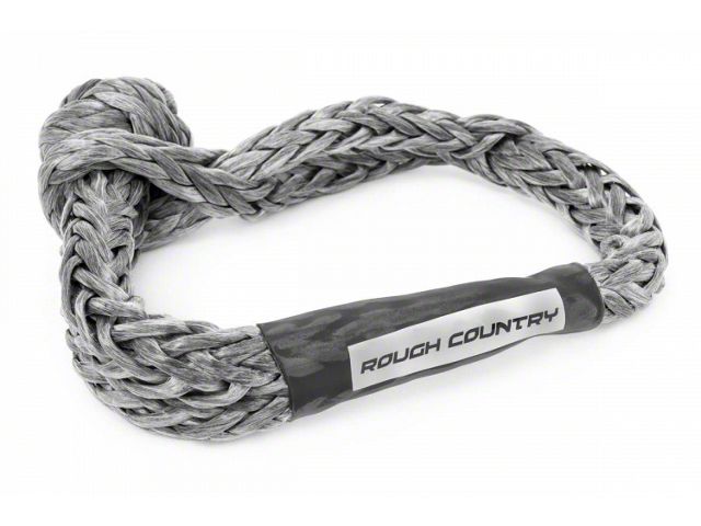 Rough Country 7/16-Inch Soft Shackle; Gray