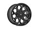 Rough Country 80 Series Semi Gloss Black Wheel; 20x10; -19mm Offset (20-24 Jeep Gladiator JT)