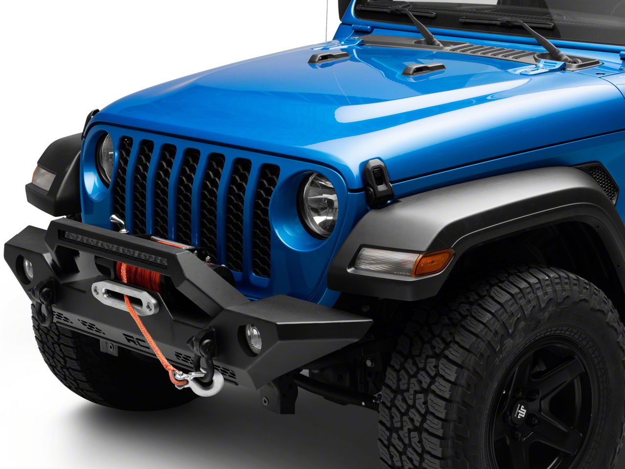 Rough Country Jeep Gladiator Full Width LED Winch Front Bumper 10596 ...