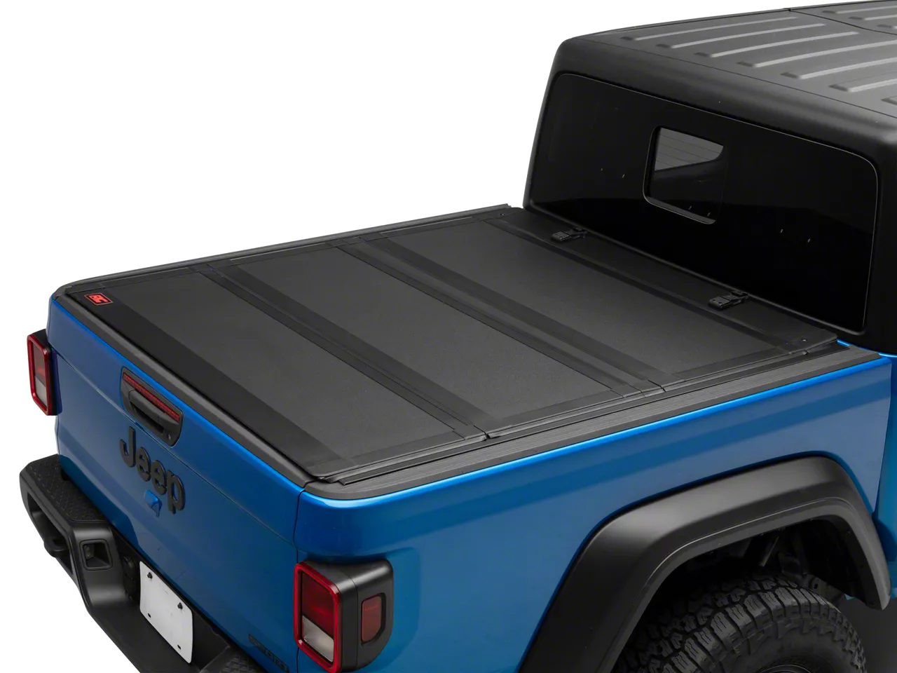 Rough Country Jeep Gladiator Hard Tri-Fold Flip-Up Tonneau Cover ...