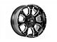 Rough Country 93 Series Gloss Black Machined Wheel; 20x9 (20-24 Jeep Gladiator JT)