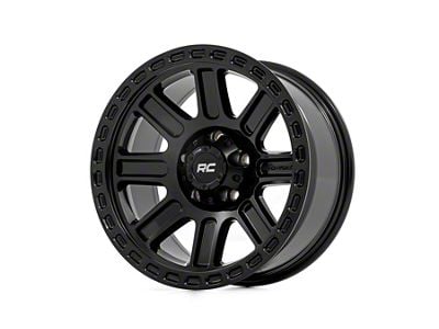 Rough Country 84 Series Gloss Black Wheel; 17x8.5; 0mm Offset (93-98 Jeep Grand Cherokee ZJ)