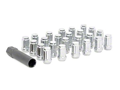 Rough Country Chrome 6-Spline Lug Nut Kit; 1/2x20; Set of 24 (93-10 Jeep Grand Cherokee ZJ, WJ & WK)