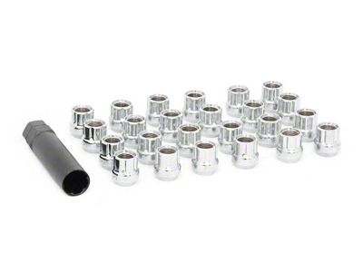 Rough Country Chrome Open End 6-Spline Lug Nuts; 1/2x20; Set of 24 (93-10 Jeep Grand Cherokee ZJ, WJ & WK)