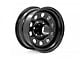 Rough Country Steel Gloss Black Wheel; 15x8; -19mm Offset (93-98 Jeep Grand Cherokee ZJ)