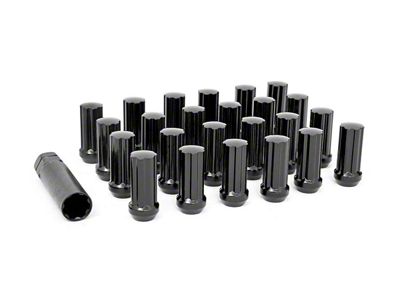 Rough Country Black 7-Spline Lug Nut Kit; M12 x 1.25; Set of 24 (15-23 Jeep Renegade BU)