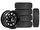 15x8 Rough Country Steel & 31in Mudclaw Mud-Terrain Comp MTX Tire Package; Set of 5 (97-06 Jeep Wrangler TJ)