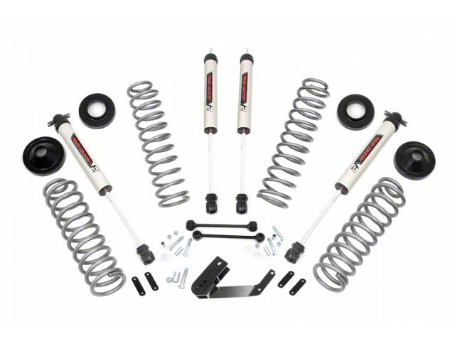 Rough Country 3.25-Inch Suspension Lift Kit with V2 Monotube Shocks (07-18 Jeep Wrangler JK 4-Door)