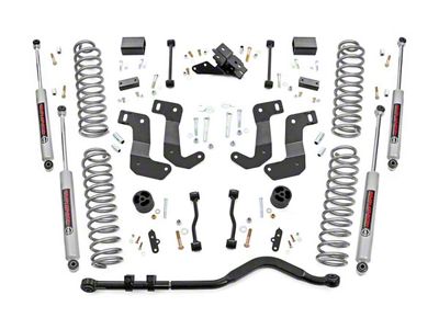 Rough Country 3.50-Inch Control Arm Drop Suspension Lift Kit with Premium N3 Shocks (24-25 2.0L or 3.6L Jeep Wrangler JL 4-Door, Excluding 4xe & Rubicon)