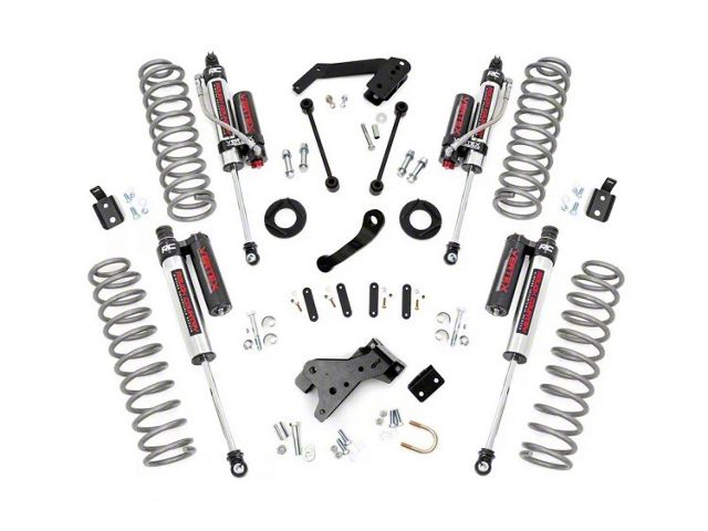 Rough Country 4-Inch Suspension Lift Kit with Vertex Reservoior Shocks (07-18 Jeep Wrangler JK 4-Door)