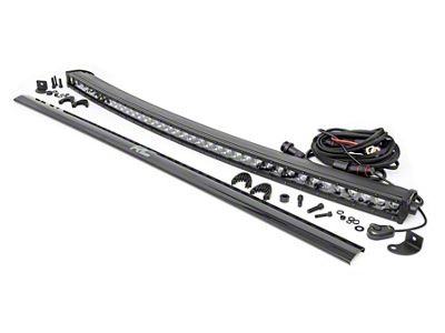 Rough Country 40-Inch Black Series Curved LED Light Bar; Spot Beam (Universal; Some Adaptation May Be Required)