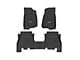 Rough Country Flex-Fit Front and Rear Floor Mats; Black (18-24 Jeep Wrangler JL 4-Door w/ Automatic Transmission)