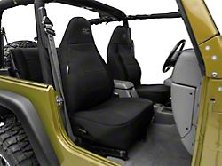 Rough Country Neoprene Seat Covers; Black (97-02 Jeep Wrangler TJ)