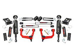 Rough Country 3.50-Inch Bolt-On Suspension Lift Kit with Vertex Adjustable Coil-Overs and V2 Monotube Shocks; Red (05-23 4WD Tacoma)