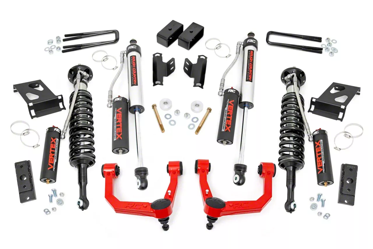 Rough Country Tacoma 3.50-Inch Bolt-On Suspension Lift Kit with Vertex ...