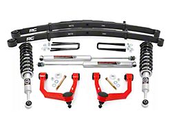 Rough Country 3.50-Inch Series II Bolt-On Suspension Lift Kit with Premium N3 Shocks and Rear Leaf Springs; Red (05-23 6-Lug Tacoma)