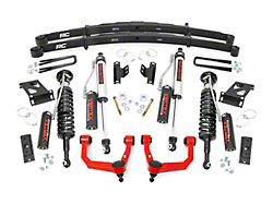 Rough Country 3.50-Inch Series II Bolt-On Suspension Lift Kit with Vertex Adjustable Coil-Overs, Vertex Shocks and Rear Leaf Springs; Red (05-23 6-Lug Tacoma)