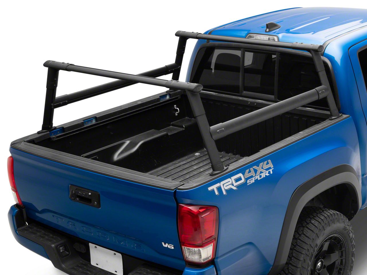 Rough Country Tacoma Bed Rack; Matte Black 73109 (05-23 Tacoma w/ 5 ...