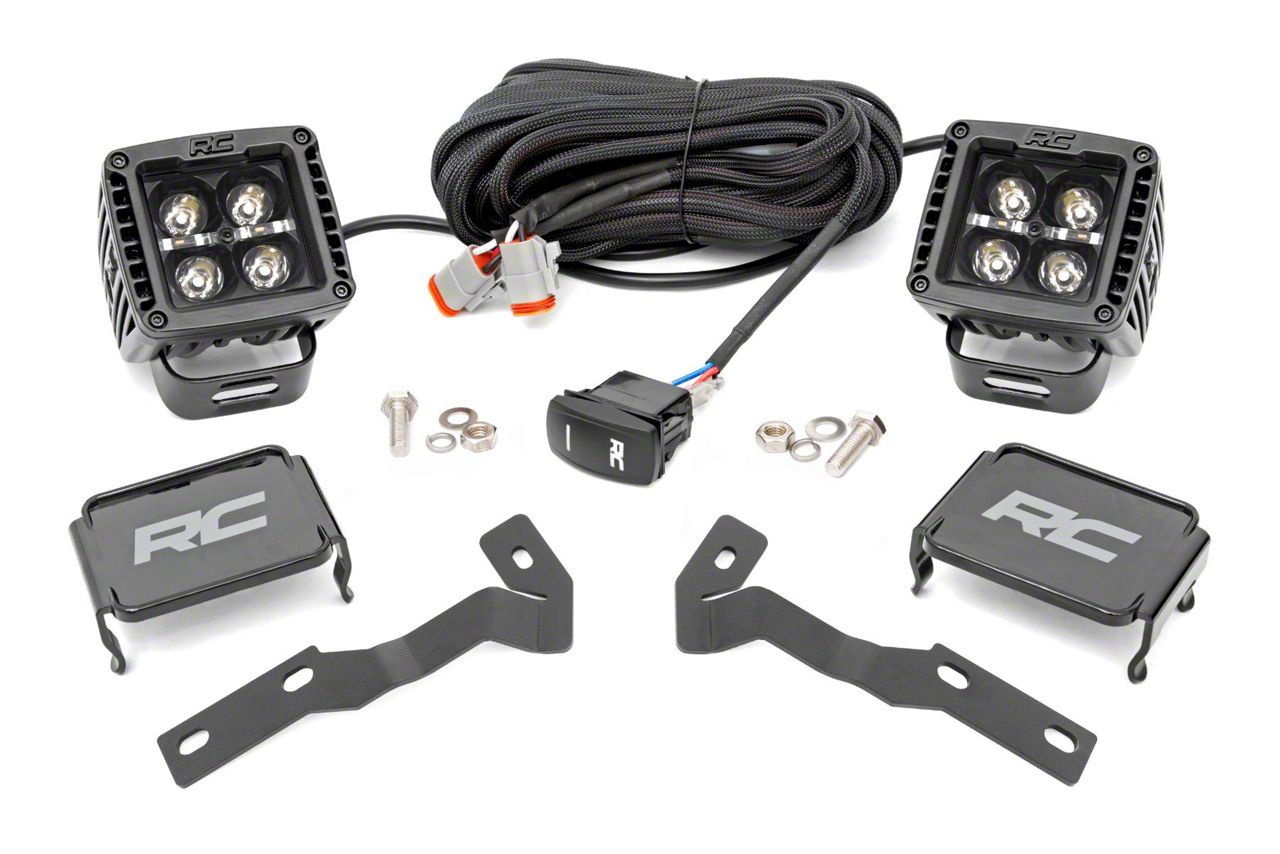 Rough Country Tacoma Black Series Amber DRL LED Ditch Light Kit; Spot ...