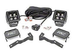 Rough Country Black Series Amber DRL LED Ditch Light Kit; Spot Beam (05-15 Tacoma)