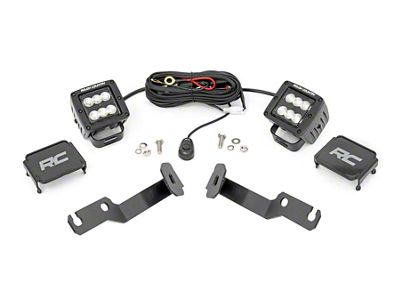 Rough Country Black Series LED Ditch Light Kit; Flood Beam (05-15 Tacoma)