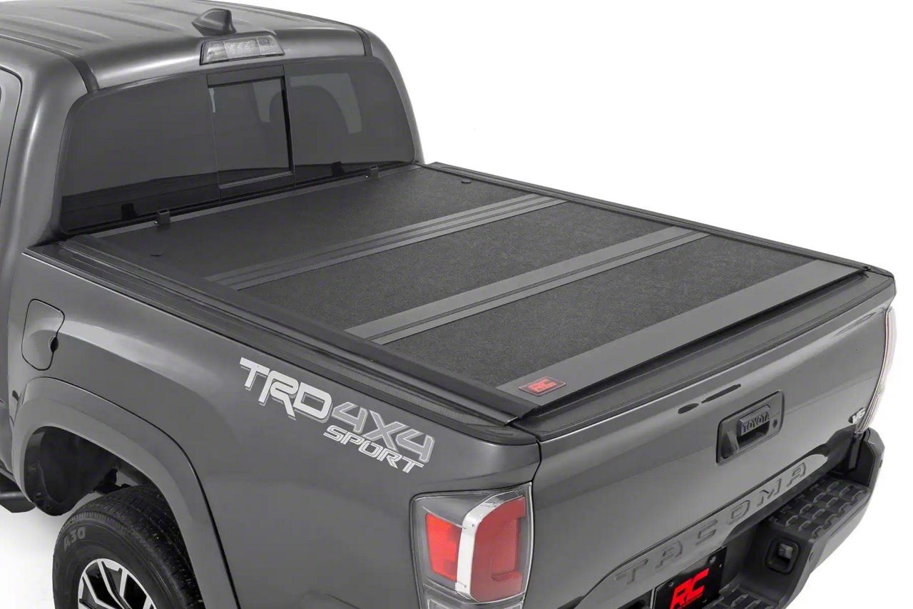 Rough Country Tacoma Hard Low Profile Tri-Fold Tonneau Cover 47420600A ...