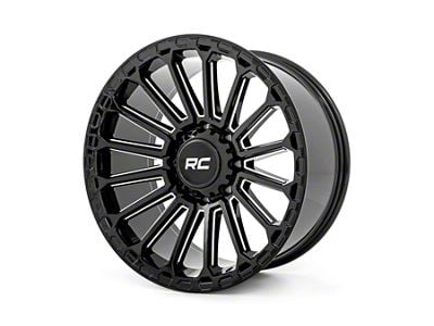 Rough Country 97 Series Gloss Black Milled 6-Lug Wheel; 17x9; -12mm Offset (16-23 Tacoma)