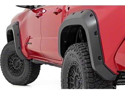 Rough Country Pocket Fender Flares; Black (2024 Tacoma, Excluding Trailhunter & TRD Pro)