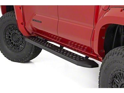 Rough Country RPT2 Running Boards; Matte Black (24-25 Tacoma Double Cab)